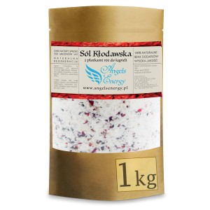 Sól z Płatkami Róż Kłodawska Drobnoziarnista Do Kąpieli 1kg 