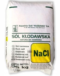 Sól do basenu morska Kłodawska BIAŁA 1mm 25kg