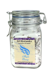 Sól  do kąpieli Lawendowa Kłodawska Drobnoziarnista w szklanym słoiku 600g