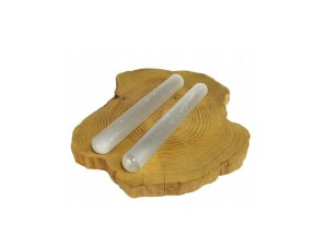 Selenit,Kamień Księżycowy,Różdżka do masażu14-15cm
